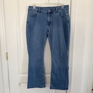 Riders by Lee Indigo Jeans Studded Straight Leg Light Wash Blue Size 18 Petite